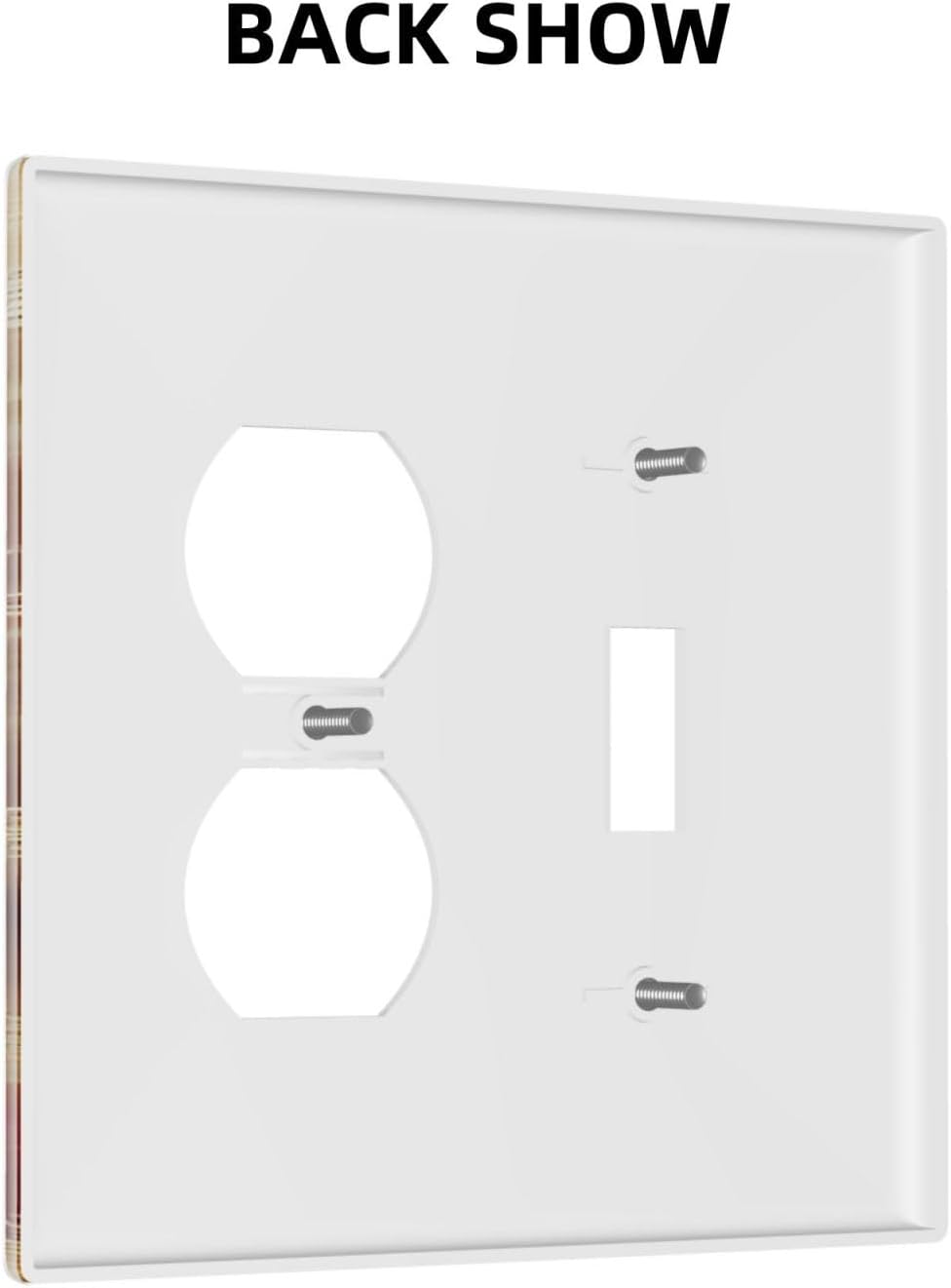 Decorative Outlet Covers Golden Leaf Red Peony Flowers Floral 2 Gang Wall Plate Cover Single Toggle Duplex Combo Two Switch Light Switch Cover Plate Jumbo Faceplate