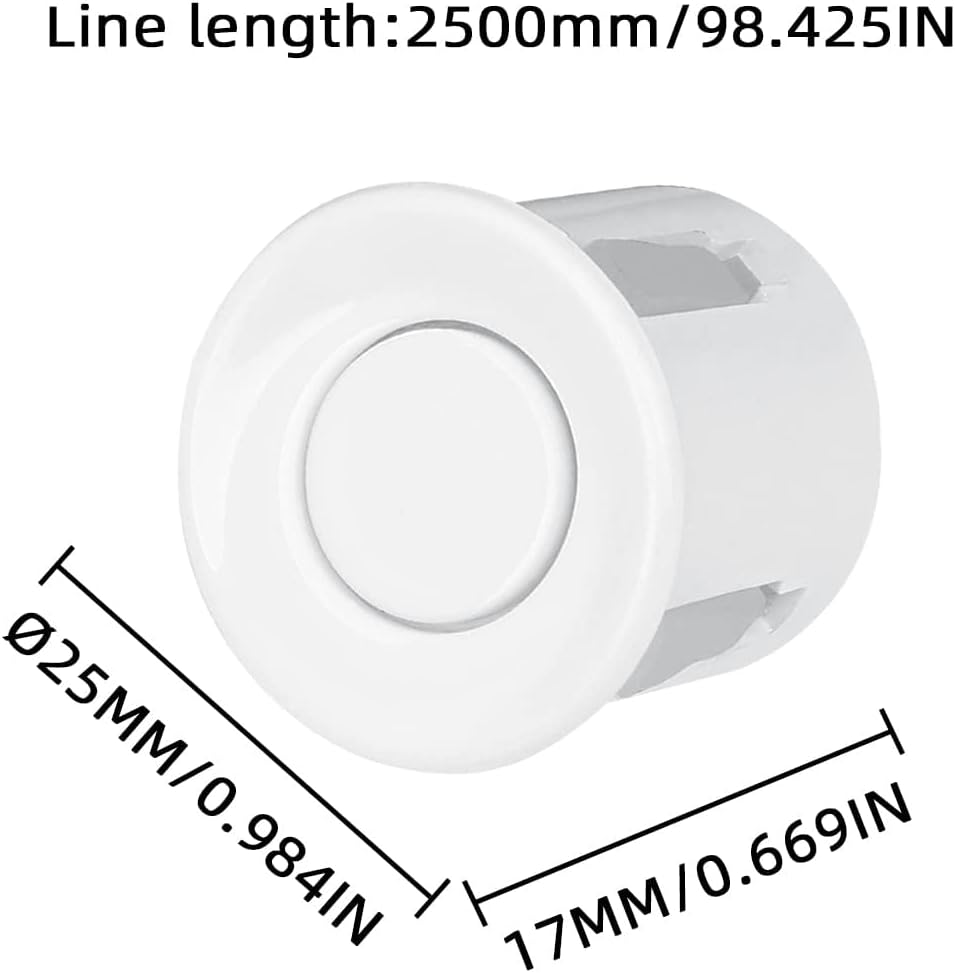 New Feature Rear Parking Sensor with Selectable Distance in Feet, Bidirectional Display Options, and Customizable Numeric Orientation and There are 18 Color Probes to Choose from(White)