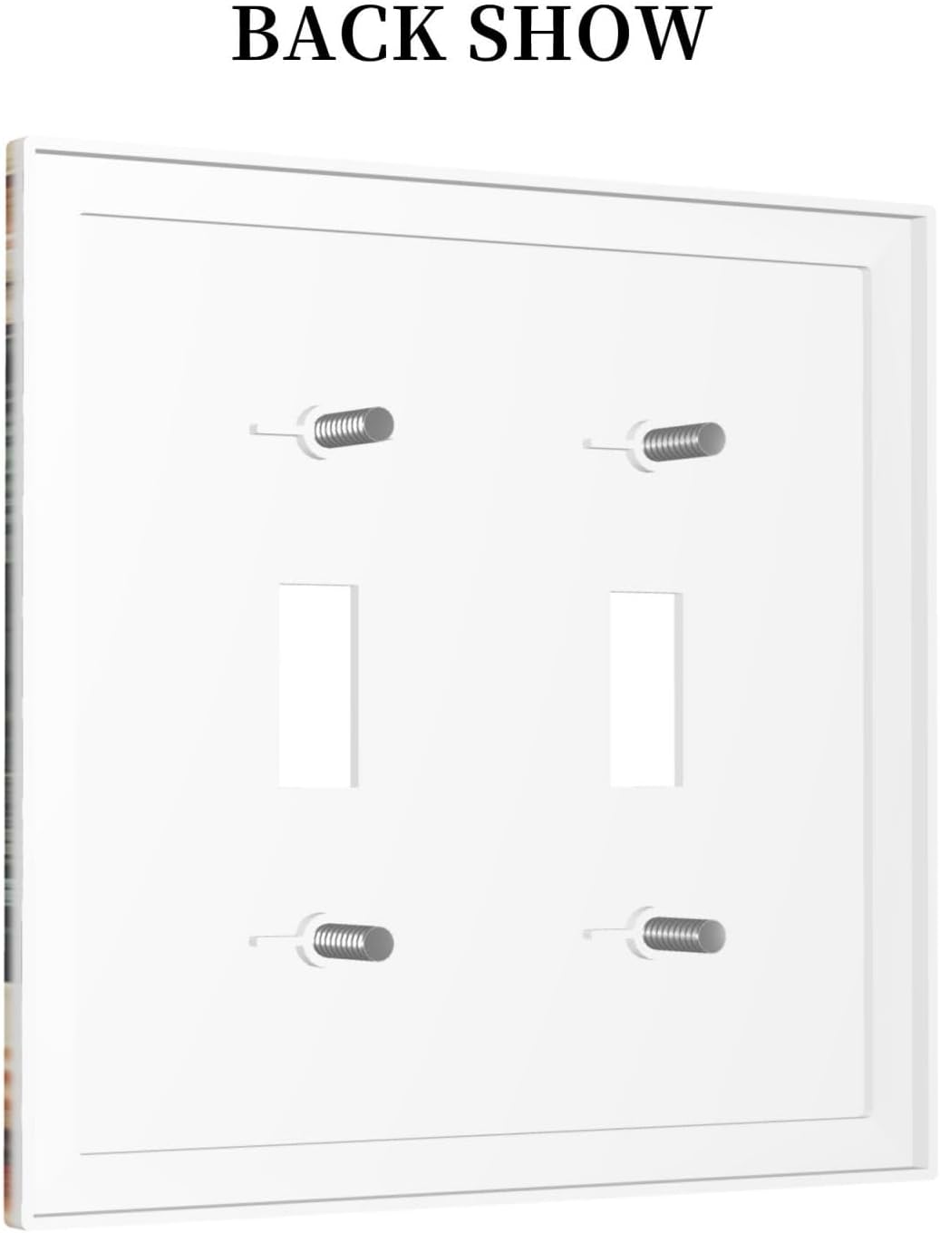 Decorative Switch Plates Rooster Flowers Red White Chicken Floral 2 Gang Double Toggle Outlet Light Switch Cover Wall Plate Electrical Faceplate for living Room Farmhouse Decor