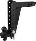 BulletProof Hitches - 2.0" Adjustable Heavy Duty Trailer Hitch (22,000 lb. Rating) - 12" Drop/Rise Trailer Hitch with 2" & 2-5/16" Dual Ball - Powder Coat, Solid Steel, Corrosion-Resistant