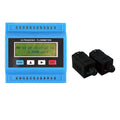 Ultrasonic Flow Meter with External Clamp Sensor Measuring Water Liquid Fluid Mass Flow Sensors for Water DN32-DN80mm 0-160℃(Flow Meter+Small High Temperature Sensor)