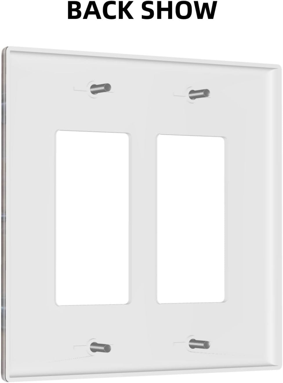 Decorative Outlet Covers Vintage Brown Wood Barn Door 2 Gang Light Switch Cover Plate Double Rocker Wall Plate Switch Plate Covers Faceplate for Farmhouse Home Decor （2 Pack）