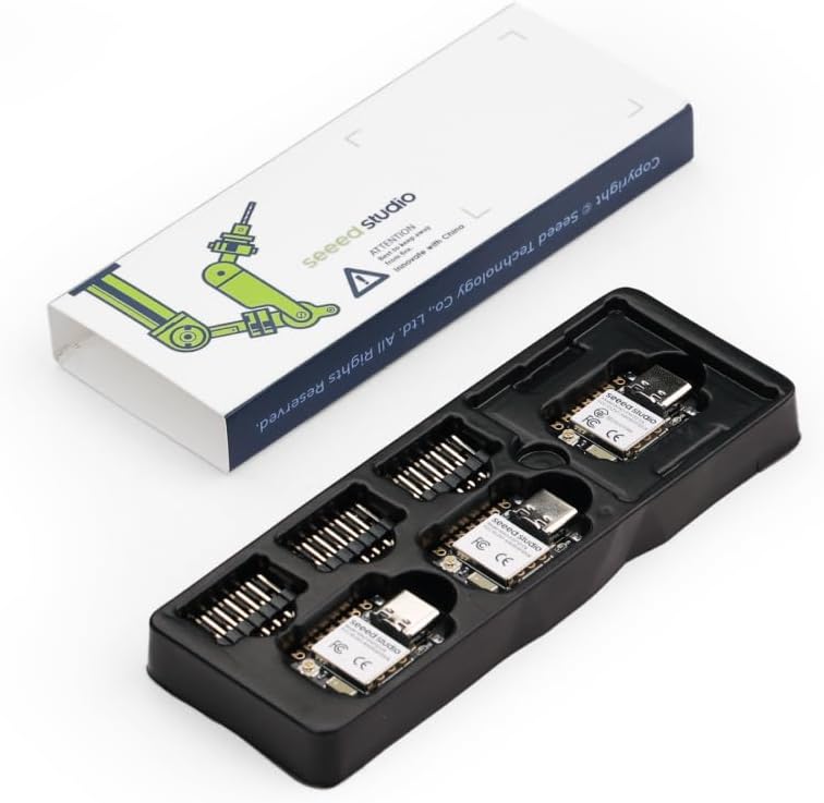 XIAO ESP32C6 3PCS Pack - 2.4GHz Wi-Fi 6, BLE 5.0, Zigbee, Matter, Thread, onboard Antenna and External Antenna Interface