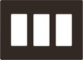 LIDER Matte Finish Decorator Switch Cover, Screwless Wall Plate, Mid-Size 3-Gang 4.88" x 6.77", Unbreakable Polycarbonate Thermoplastic, UL Listed, LSWP-33M-BR, Brown