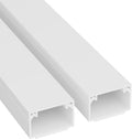 D-Line 6.56ft Cable Raceway, Self Adhesive Cord Cover, Hide Surface Wires, Paintable - 2X 1in (W) x 0.63in (H) x 39in Lengths - White