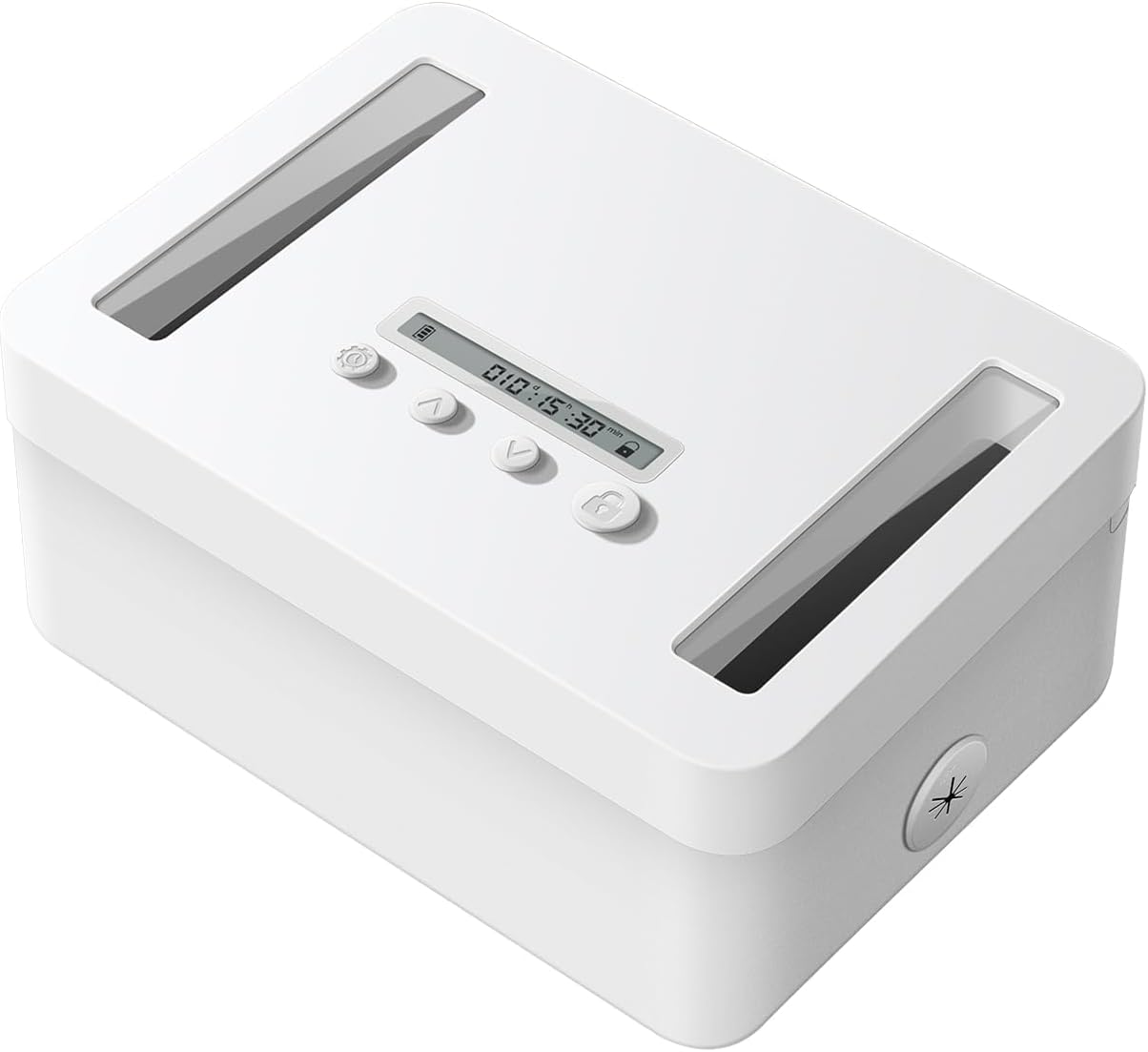 Vaydeer Metal Time Lock Box, Phone Locked box with Timer, Locking Safe Storage, Self-Control Locker with USB C Charge, Child Lock, Smart Timed Release Jail for Phone/Remote/Medicine/Snack