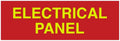 All Quality Basic Electrical Panel Sign - Fire Regulation Safety Compliance Sign - Red/Gold - Large (2 Pack)