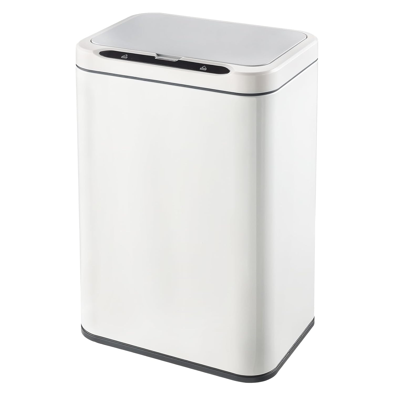 ELPHECO Stainless Steel Office Trash Can Motion Sensor Garbage Can Touchless Smart Trash Can Automatic Waste Bin for Kitchen, Office, Bathroom (White, 5.5 Gallons)