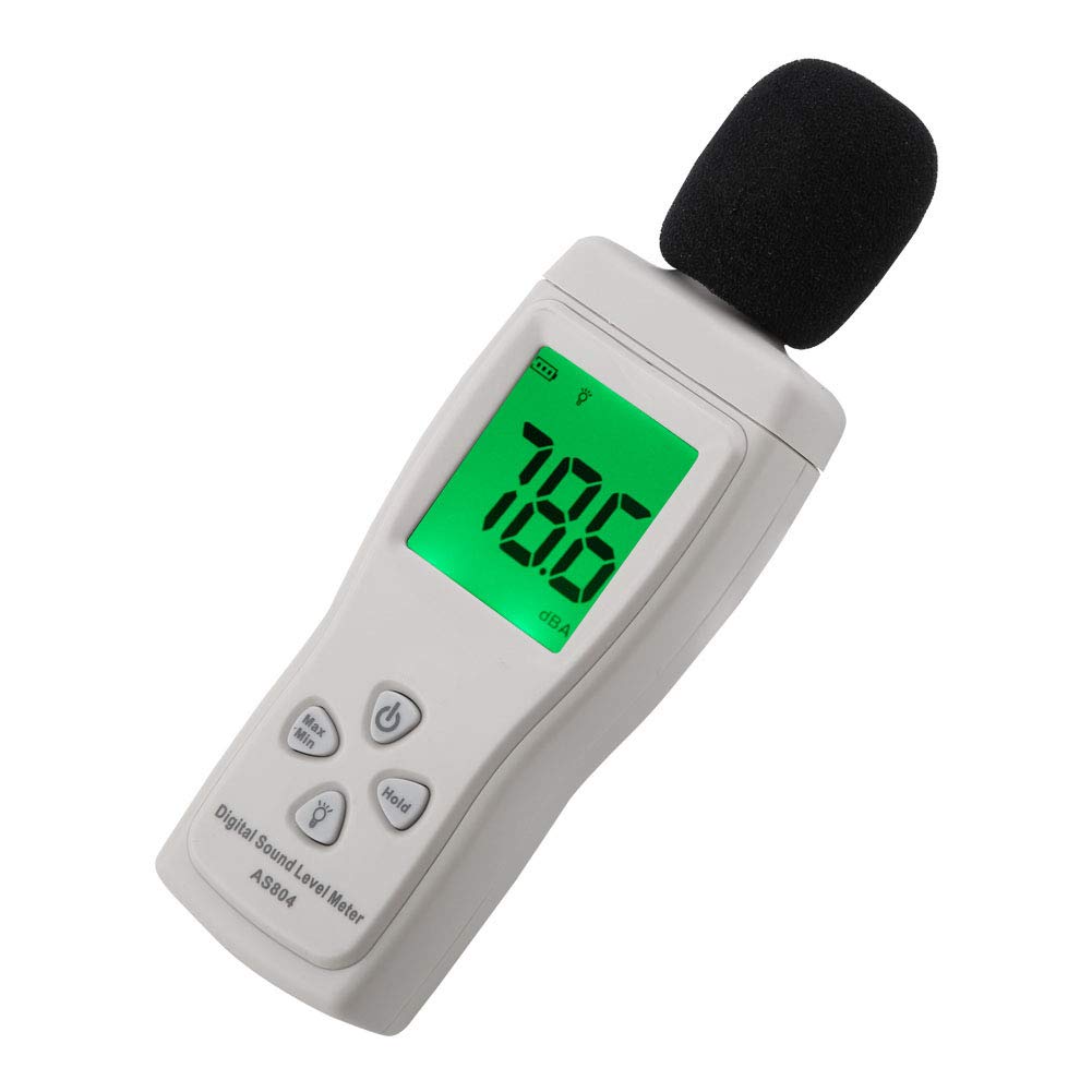 Yctze Smart Sensor AS804 Digital Sound Level Meter - Accurate 30-130dBA Measurement with LCD Display, Ideal for Automotive, Industrial, and Home Noise Testing