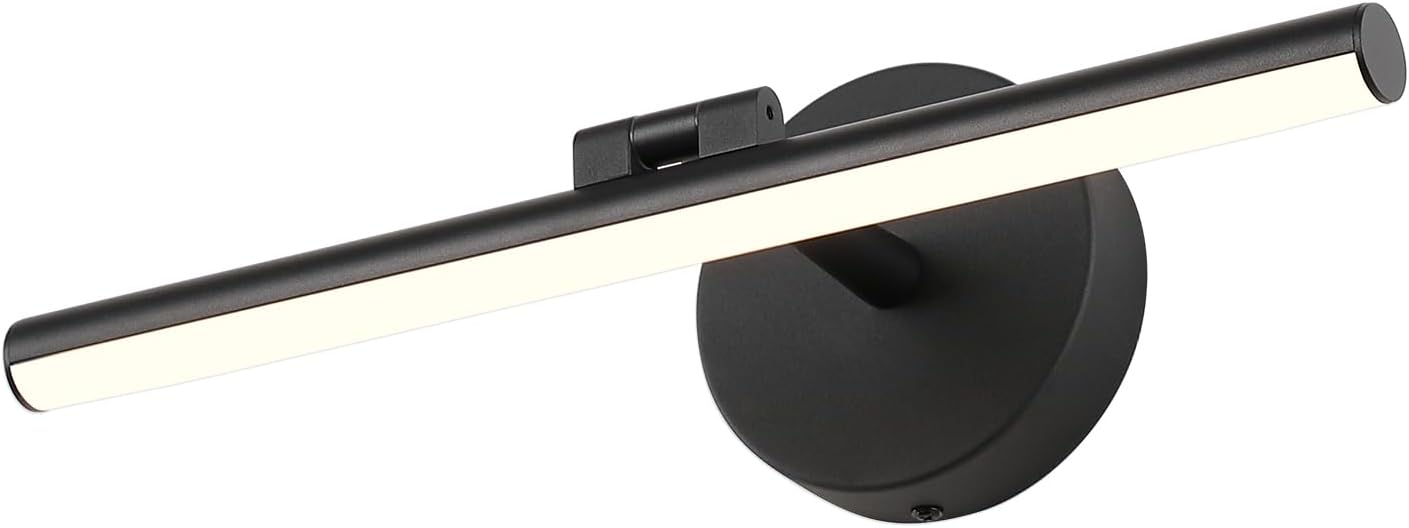 Hardwired Adjustable Lighting Matte Black Modern LED Picture Lights for Paintings 15.7'' Inch Long Swing Arm Metal Art Lights Warm White 3000K