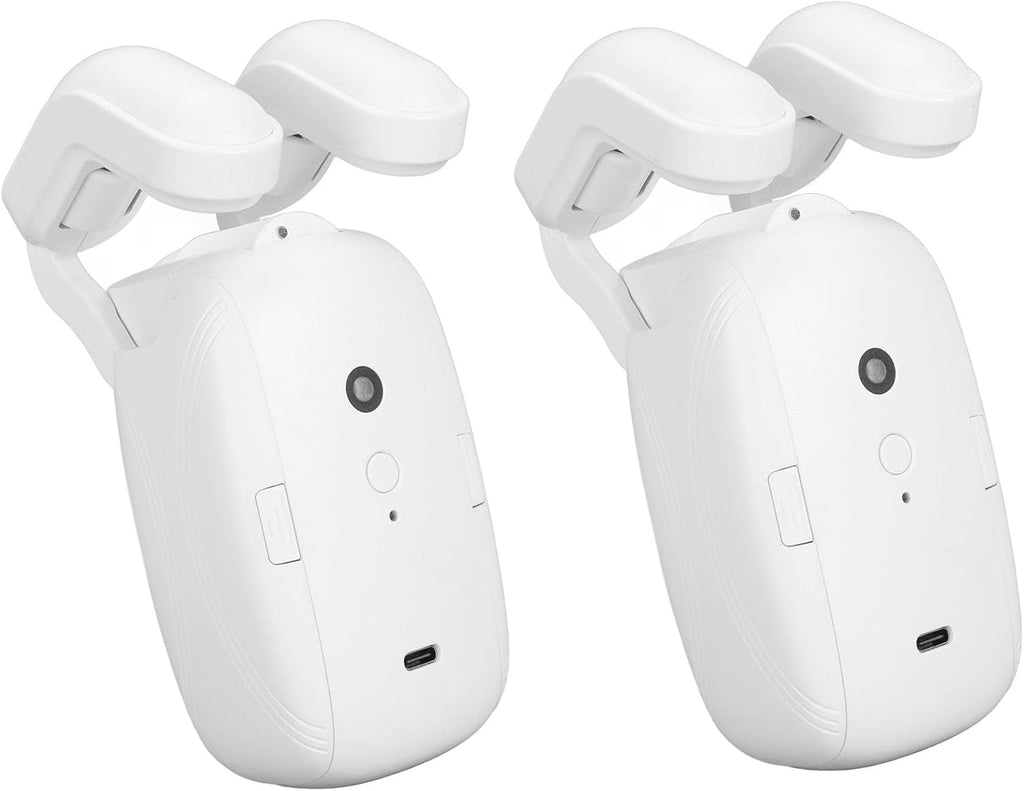 Luqeeg Automatic Curtain Opener and Closer, 2PCS Quiet Smart Curtain Motor with Timer & Temperature and Light Sensor for Home, Voice Control Bluetooth APP Remote Control