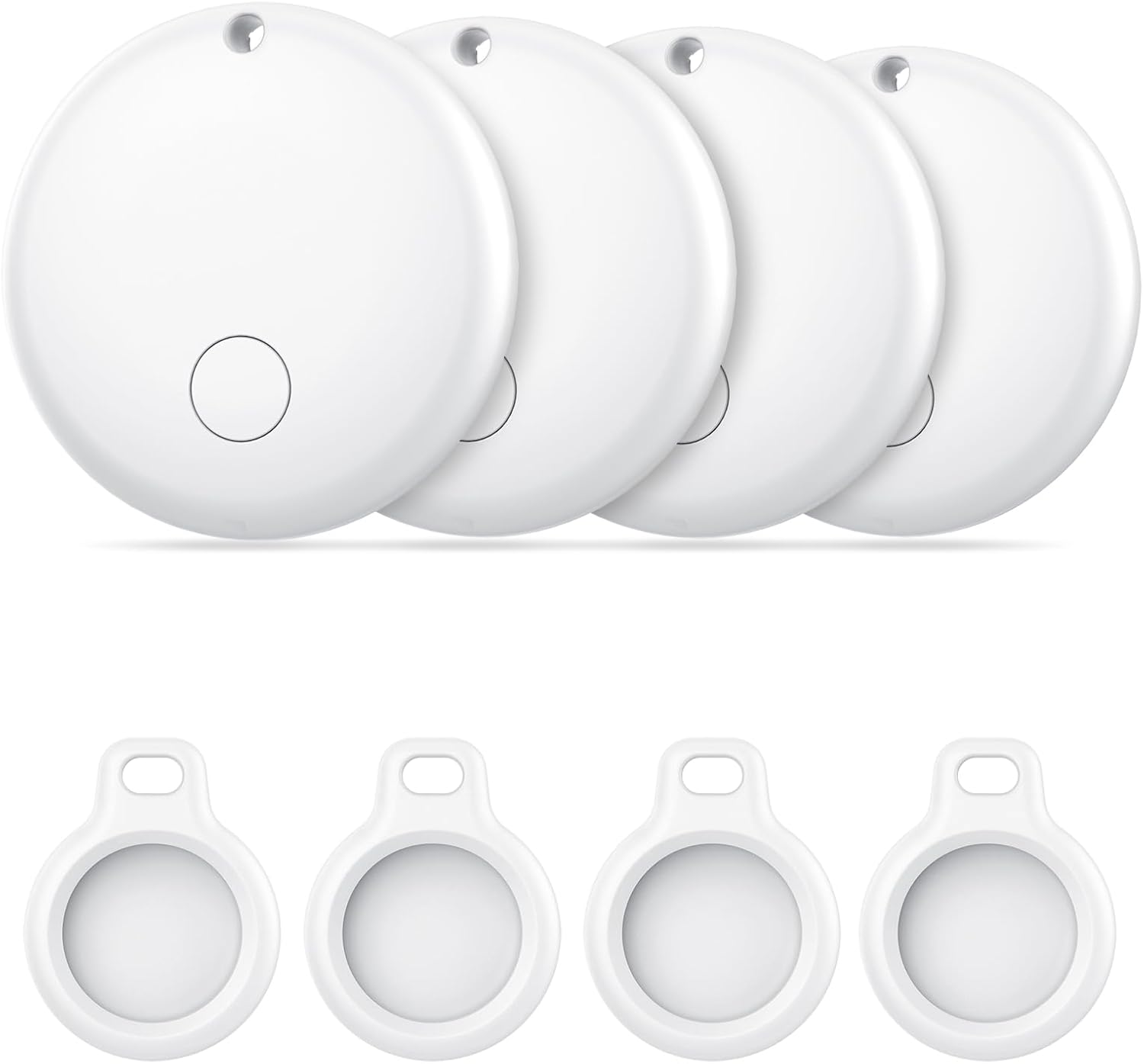 Android Air Tracker 4 Pack, Bluetooth Tracker Tags, Work with Google Find My Device App (Android Only), Smart Tags for Luggage, Wallet, Vehicles, Keys (Not for iOS)