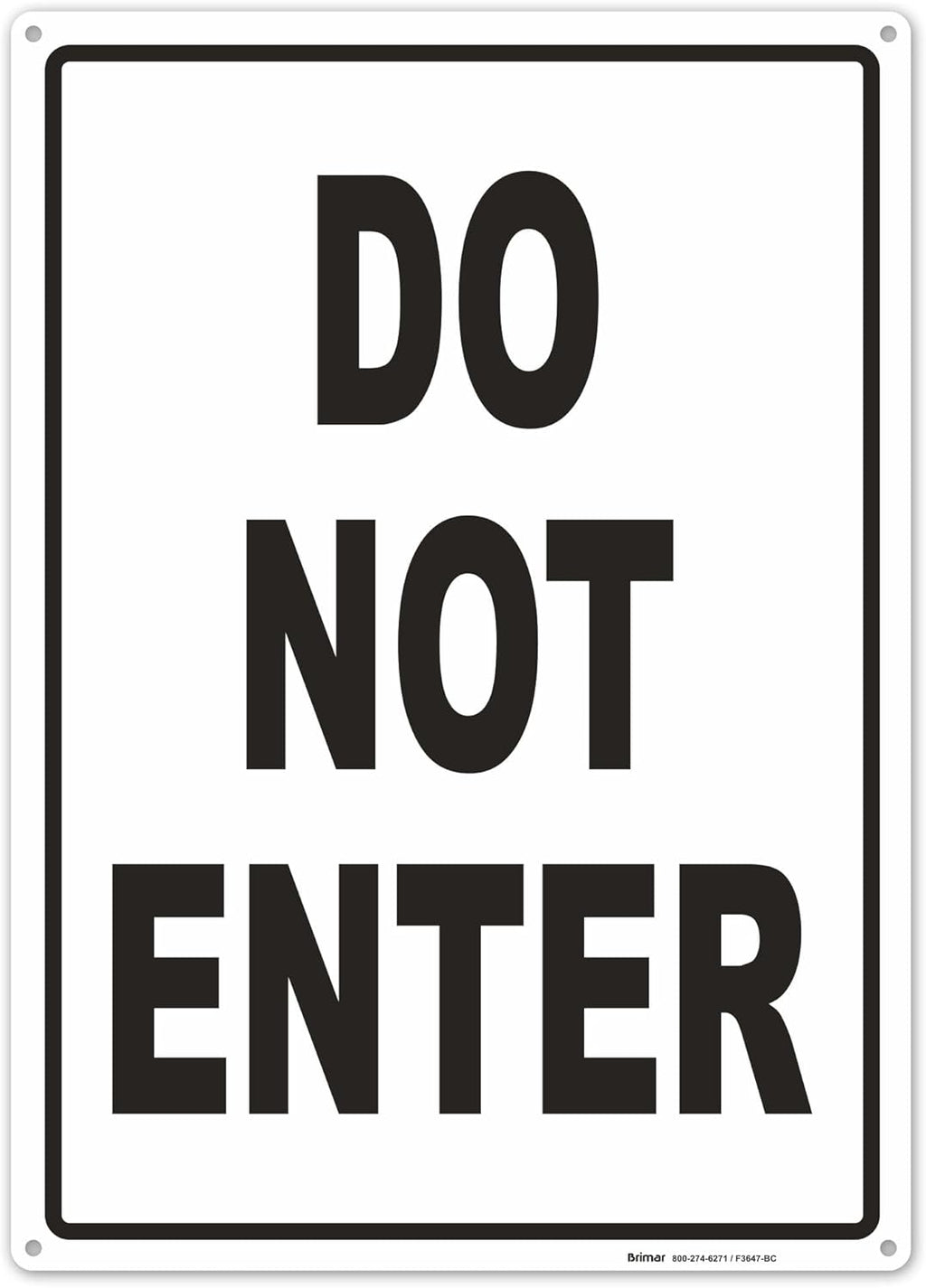 Brimar - 10" x 14" - Do Not Enter Sign - .055″ Polyethylene Plastic - Clear Warning - Easy Installation