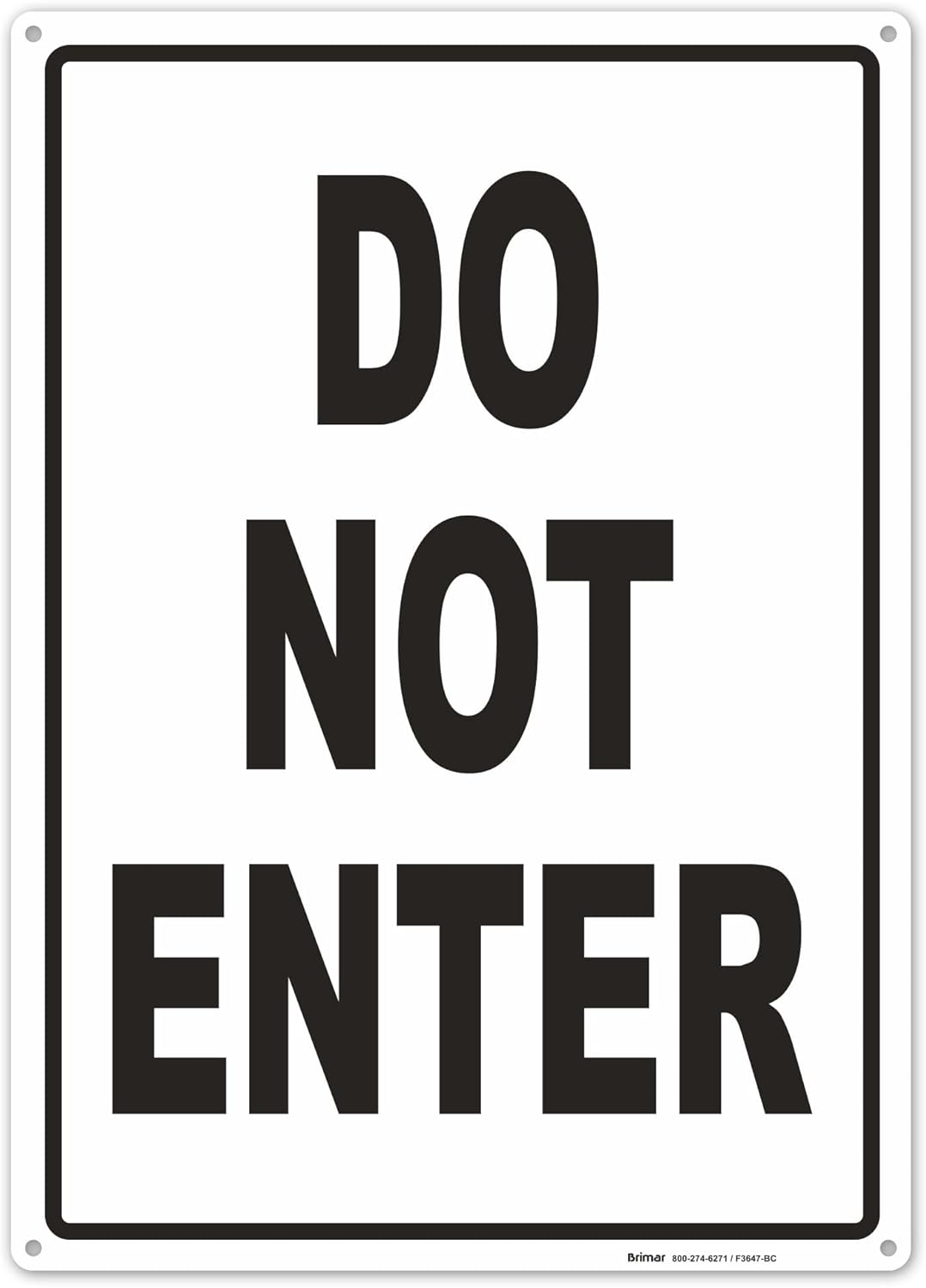 Brimar - 10" x 14" - Do Not Enter Sign - .055″ Polyethylene Plastic - Clear Warning - Easy Installation