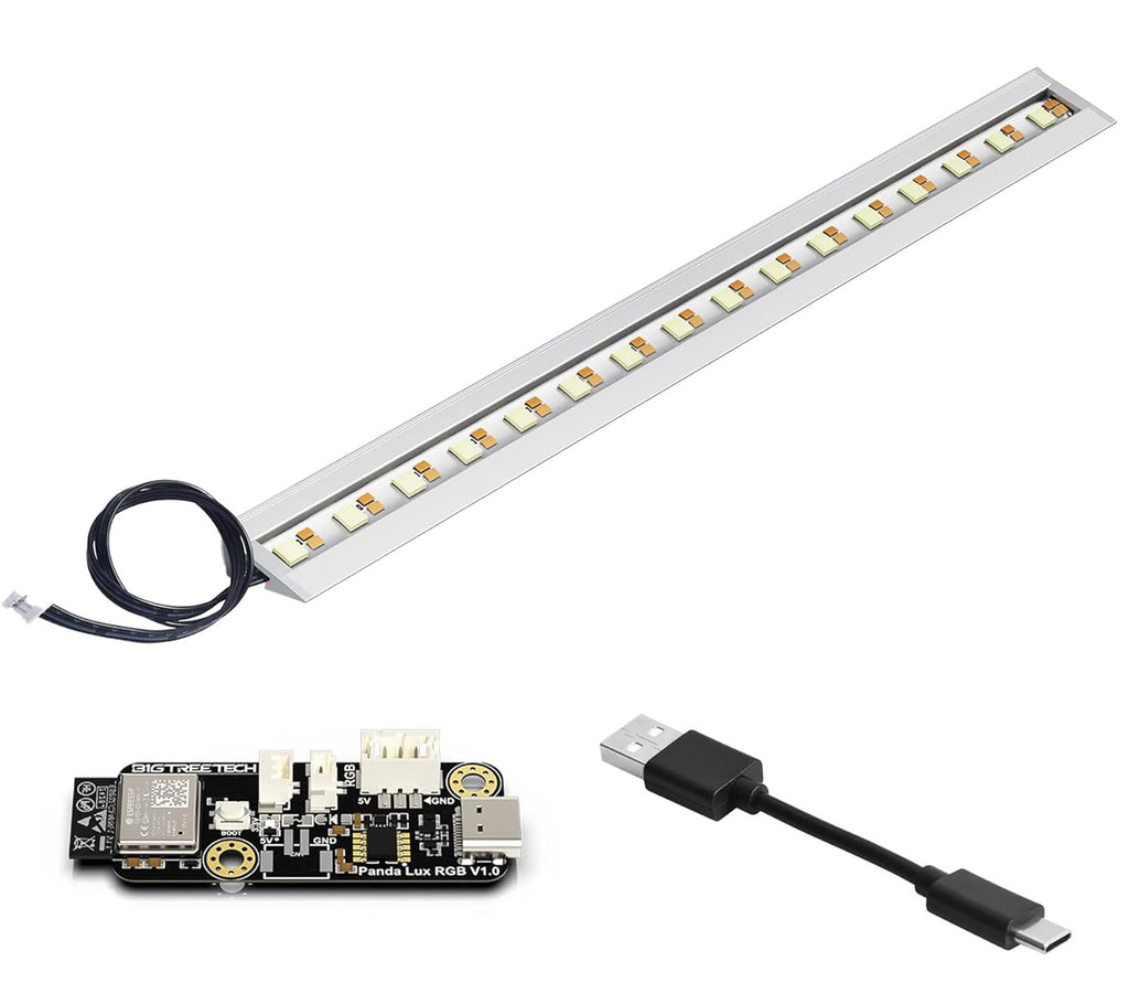 BIQU Panda Lux RGB for Bambu-Lab P1S P1P X1C X1E 3D Printers, Upgraded Light Strip Kit with H2D Style Lighting, Dynamic RGB Lighting Printer Status Indicator