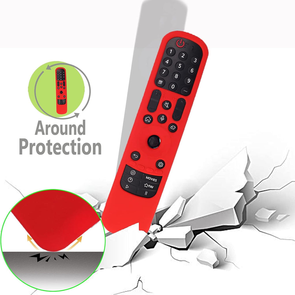 Hi Color Silicone Cover for MR24GA/MR21GA/MR22GN/MR23GA Protective Case Compatible with LG Magic TV C2 C3 G3 OLED Remote Control Slicone Sleeve with Lanyard(Mint)