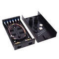 VFLTOOL LC-SM 6 Duplex Box Cables 12 Port Wall Mount Fiber Enclosure With Spool Singlemode OS1 Kit - Includes 1 Meter 12 Strand UPC Pigtail and 6 Port Duplex LGX Loaded Panel