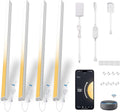 Cefrank Smart Under Cabinet Lighting, 4-Pack 12" V Shape LED Light Bar Kit - Dimmable 2700K to 6000K Color Adjustable, Control with App - Compatible with Alexa, Google Assistant