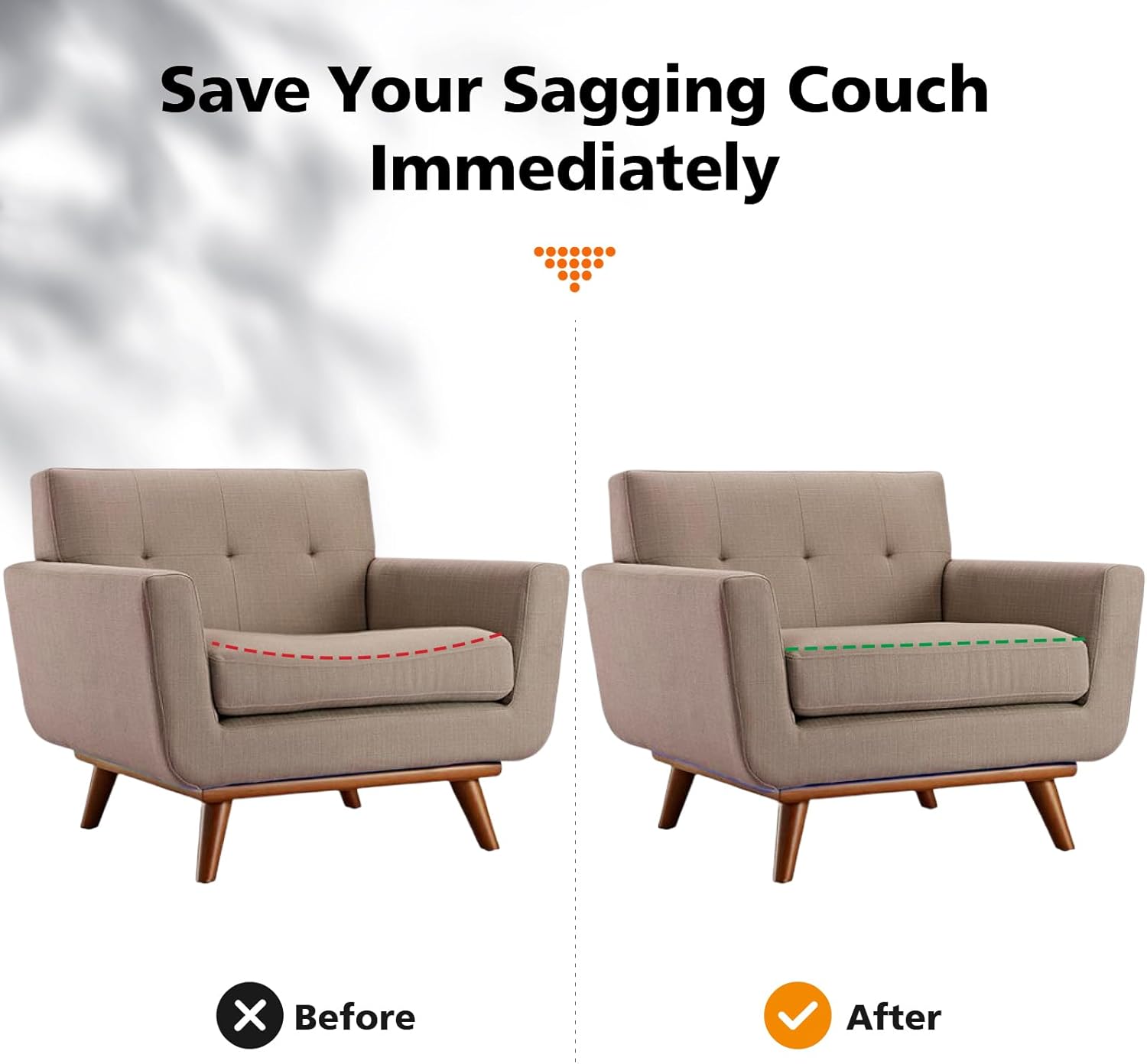 Couch Cushions Support for Sagging Seat -20"X 20"Curved Foam Sofa Cushion Support Board,Blue Couch Supporterfor Under The Cushions,Set of 3