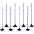 8 Pack Traffic Delineator Posts – High Visibility Reflective Safety Cones with Spring Base for Roadway, Parking, Garage, Construction Zones (White, 48 Inch)
