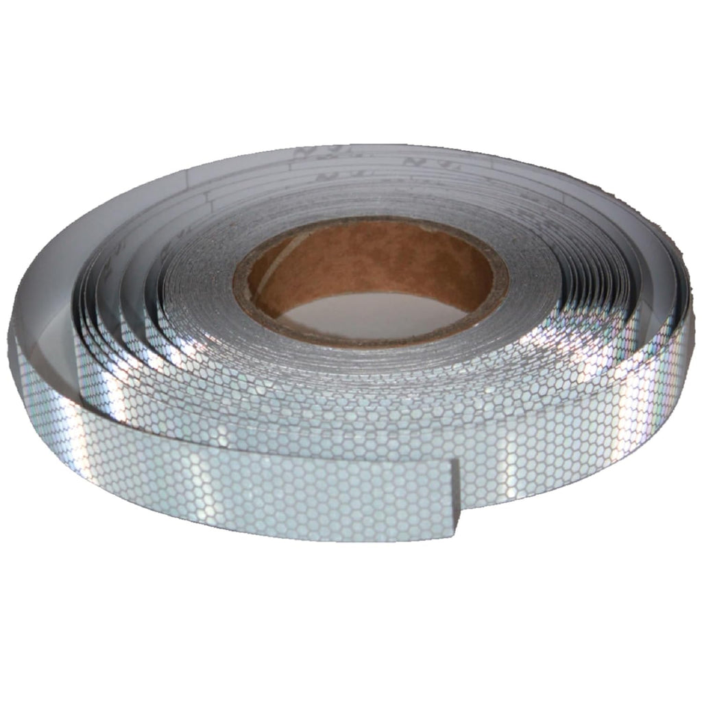 Non Fading Reflective Tape Silver Outdoor Waterproof 1 inch Wide, High Visibility Industrial Marking Tape, Safety Adhesive Stickers (168 feet)