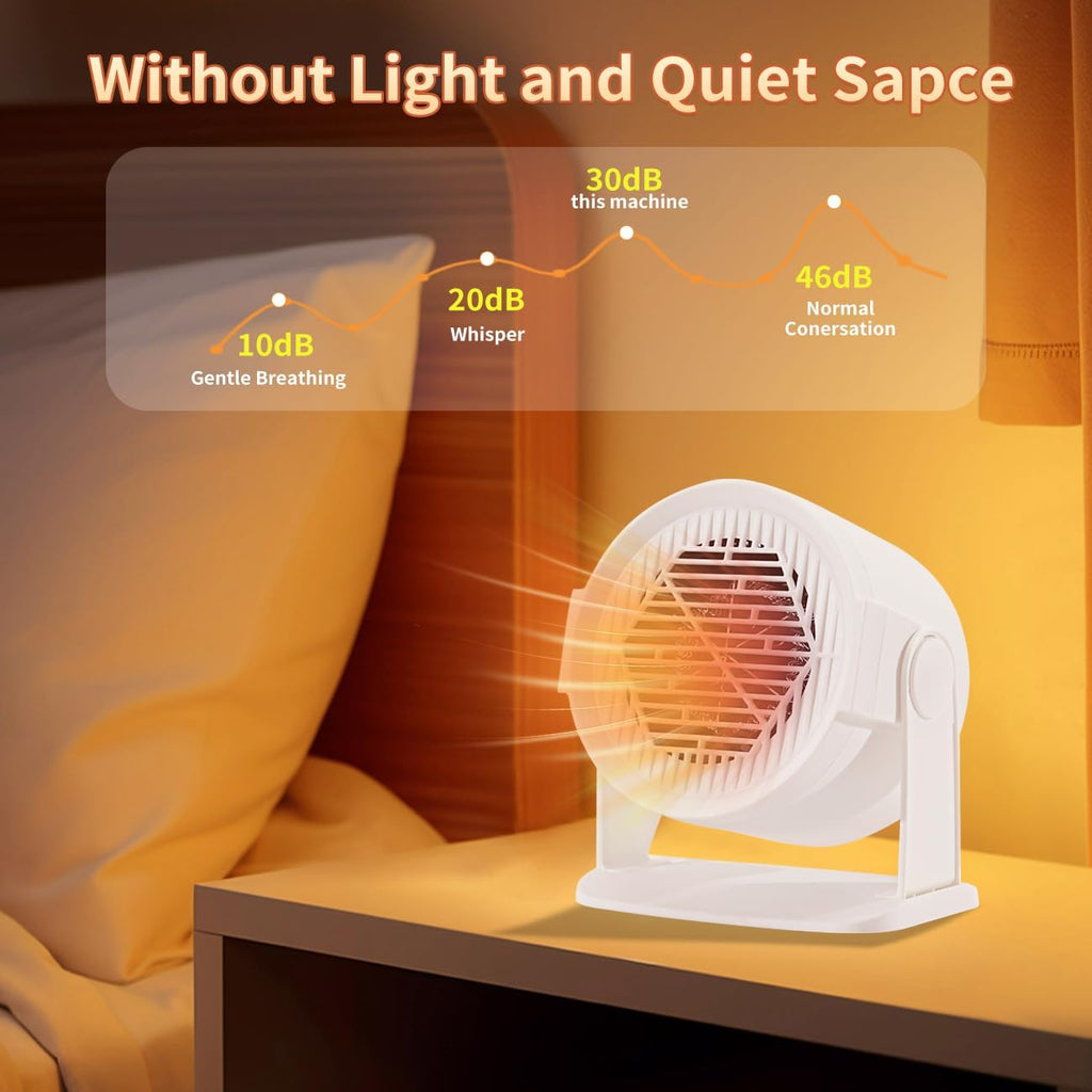 Mini Space Heater, 120° Adjustable Tilt, Fast Heating 400W/600W Energy Efficient for Indoor Use,Overheating Protection,Fast Heating,Small Desk Heater for Bathroom Home Office Bedroom