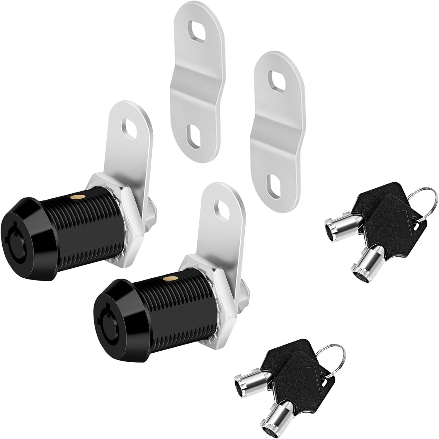 Black RV Storage Locks, Keyed Alike - 7/8' Fits 9/16' Max Door Thickness - 2Pack