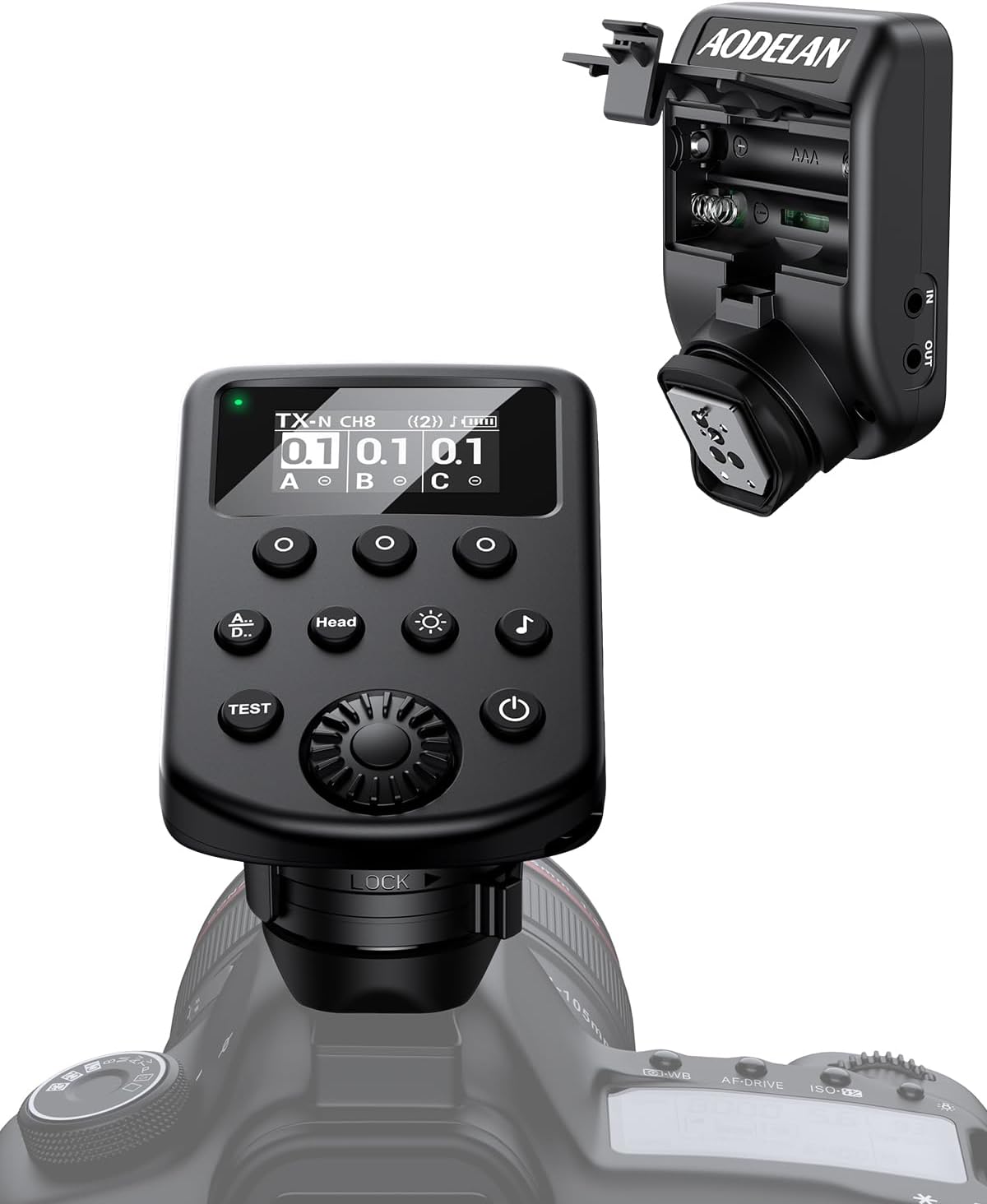 AODELAN Wireless Flash Trigger with ISO Hot-Shoe for Sony/for Canon/for Fujifilm/for Nikon, Flash Transmitter Supports Air1 & Air2 Compatible with Profoto A1X/B1X/A2/B2/D2/A10/B10/B30/Pro-D3/Pro-10