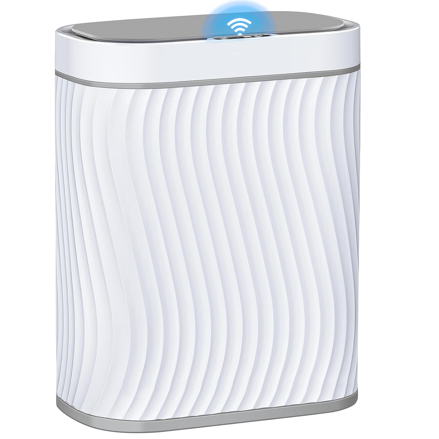 steo spce Automatic Motion Sensor Bathroom Small Trash Can with Lid, 2.6 Gallon Touchless Slim Garbage Can, Smart Waterproof Trash Bin for Bedroom, Restroom, Living Room, Office