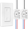 DEWENWILS Wireless Light Switch and Receiver Kit, 10A/1200W, No in-Wall Wiring Required,Remote Control Wall Switch Lighting Fixture for Ceiling Lights, Fans, Lamps,100 Ft RF Range, Programmable