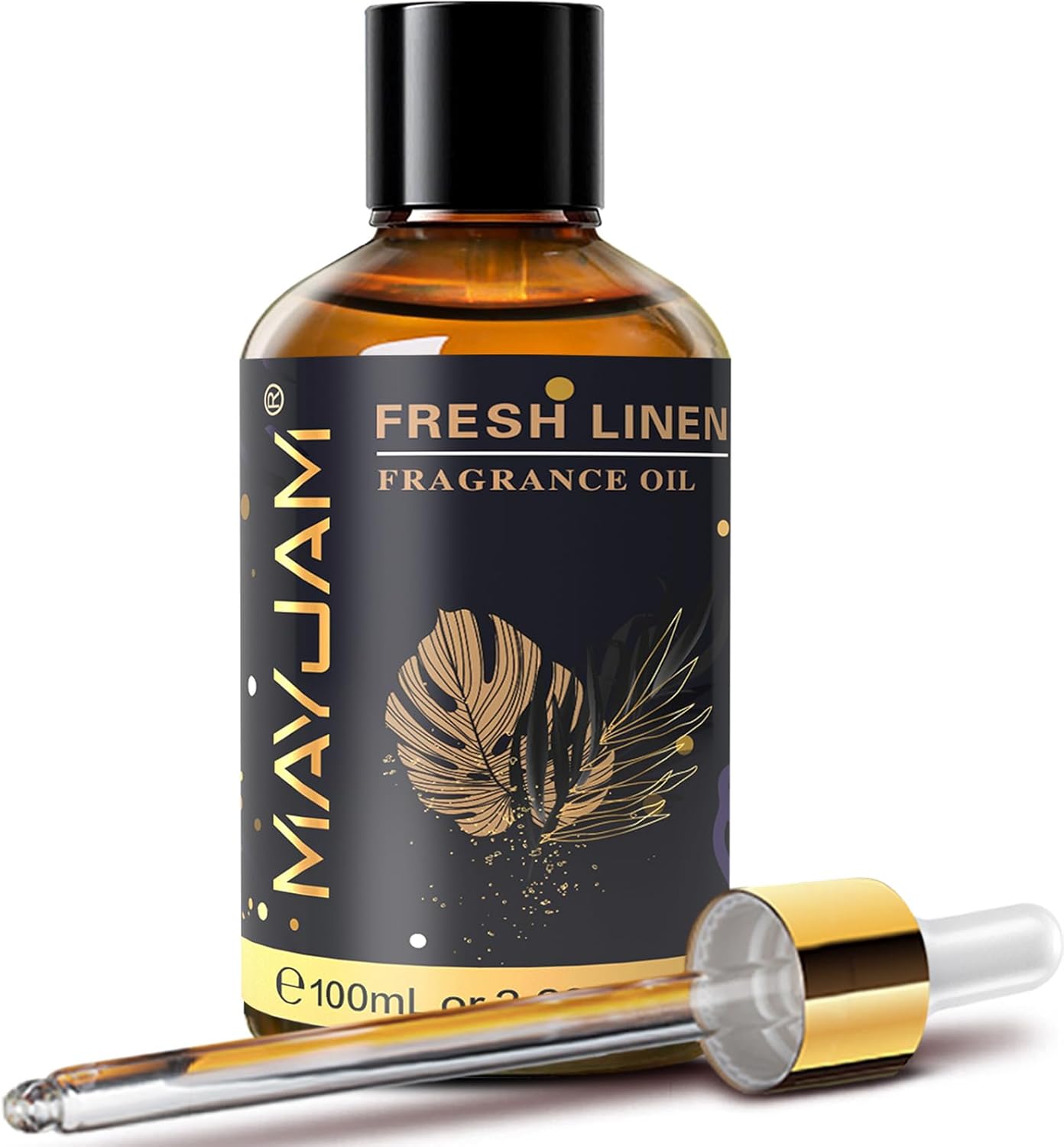 MAYJAM 100ML/3.38FL.OZ Fresh Linen Fragrance Oils with Glass Dropper, Essential Oils for Diffusers for Home, Long Lasting Scented Oils for Diffusers Soap Candle Making