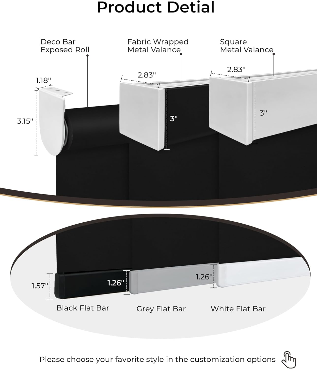 Motorized Roller Shade with Remote Control, 100% Blackout Electric Blinds for Windows with Alexa Google Home via Hub, Rechargeable Smart Automatic Customized Size（Dule Side-Black）