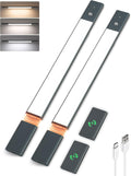 EZVALO Under Cabinet Lighting, 2-Pack Motion Sensor Lights with 4 Detachable Batteries, 76 LEDs Dimmable Closet Lights, 3 Color Temps, Under Counter Lights for Kitchen, Pantry, Wardrobe