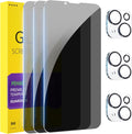 PEHAEL 3+3Pack for iPhone 13 Privacy Screen Protector with Camera Lens Protector Full Coverage Anti-Spy Tempered Glass Film 9H Hardness Easy Installation Bubble Free [6.1 inch]
