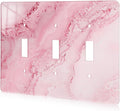 Abstract Pink Marble Design Acrylic Wall Plate Cover Switch Plate Cover Light Switch Cover Switch Cover Decorative 3 Gang Toggle Outlet Covers Switch Cover