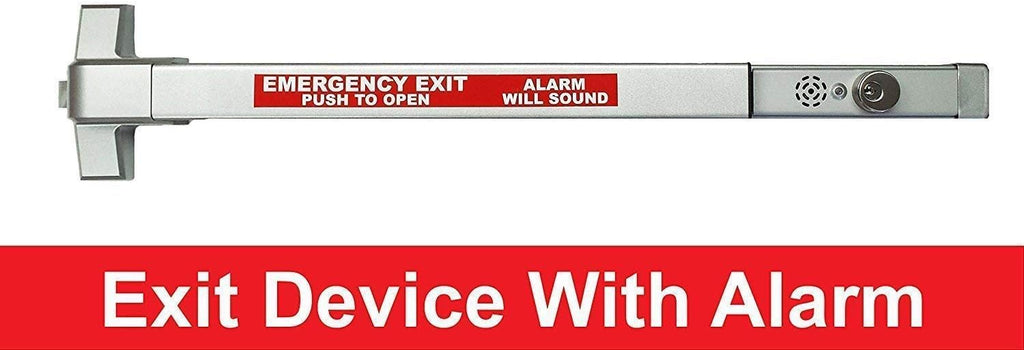 Dynasty Hardware Commercial Door Push Bar Panic Exit Device with Alarm Sprayed Aluminum