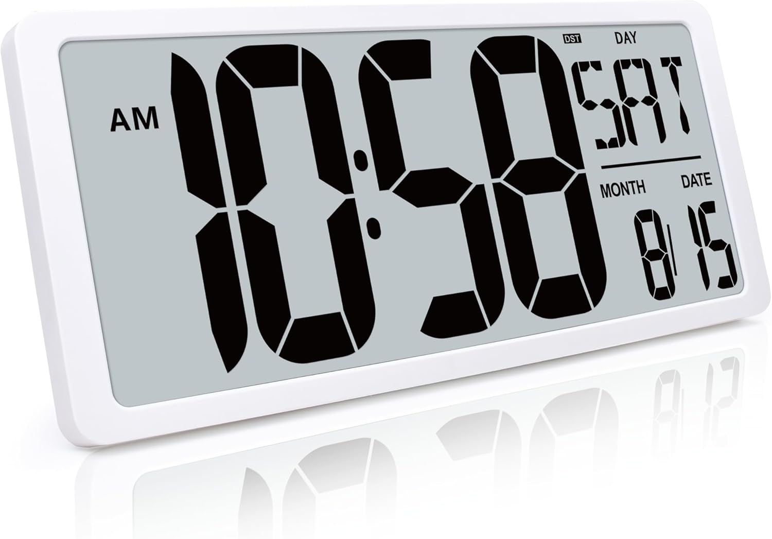 TXL 18.44" Large Digital Wall Clock with Backlight, Battery Operated Alarm Clock with Day, Date & Temperature, Jumbo Display Digital Count Up Down Timer Clock for Hoom,Classroom Room,Office