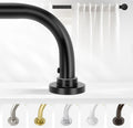 Black Wrap Around Curtain Rods 36 to 72 Inch:Blackout Heavy duty Adjustable Window Curtain Rod for Bedroom,Industrial Darkening Curved French Metal Single Drapery Rods Easy Install,Matte Black