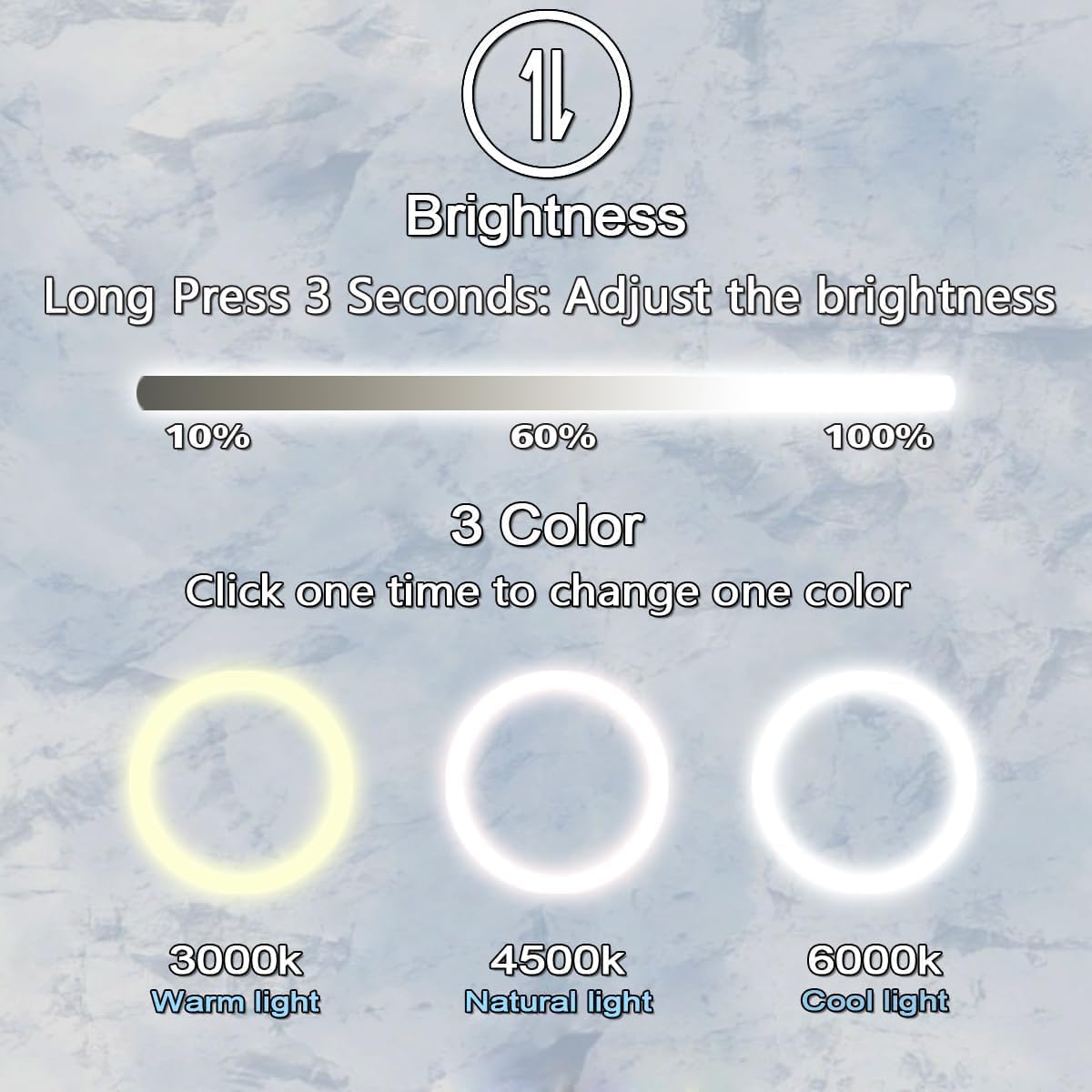 36 x 72 Inch Lighted Vanity Mirror with Lights 3 Color Adjustable Brightness Anti-fog 72 Inch Large LED Bathroom Mirror for Bathroom Wall Horizontal/Vertical Mounted 72" Light up Smart Mirror