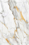 Light Switch Cover Plate Marbling Style White Background Gold Gray Stripes 1 Gang No Device Blank Electrical Wall Plates Faceplate Decorative Switch Plate For Bathroom Kitchen Decor