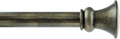 Deco Window Adjustable Curtain Rod for Windows 44 to 120 Inch (Pack of 1) Extendable Heavy Duty 1 Inch Iron Drapery Pole with Finials Wall Mounted French Door Curtain Rods (Brass)