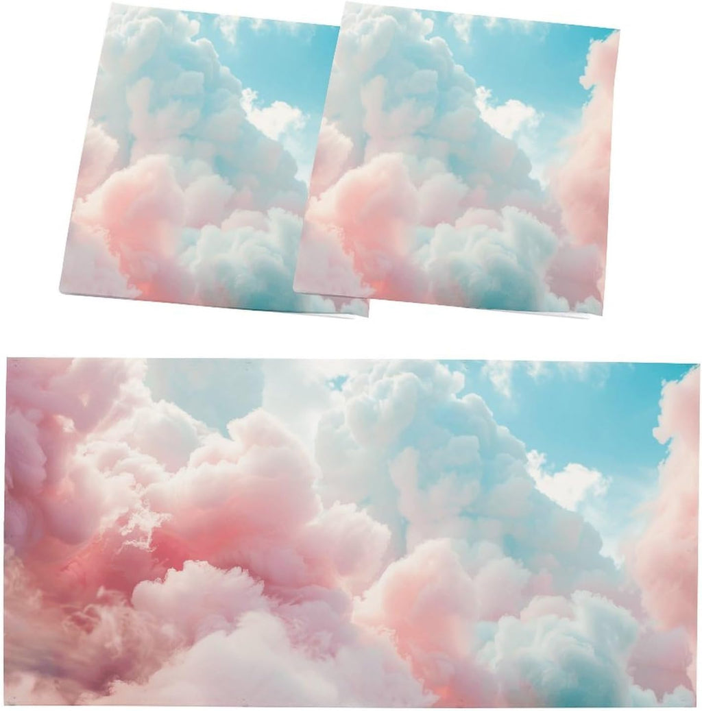 2PCS Fluorescent Light Cover for Ceiling Light Classroom-Cloud Magnetic Light Cover Fluorescent Light Shade Panel,Decorative Film Filter for Reducing Harsh Glare Flicker Home School Office Decorations