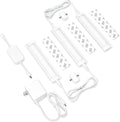 EShine 3 Pack 7 inch White Smart Dimmable LED Under Cabinet Lighting Kit Compatible with Alexa, Google - Warm White (3000K)