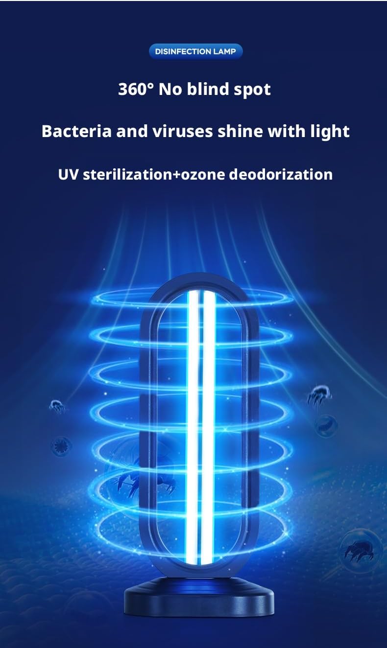 UV Light Sanitizer with Ozone,Ultraviolet Light Sanitizer for Room,Home Disinfection Device,15/30/60 Minutes Timer