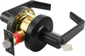 LYNN HARDWARE Commercial Door Lever Lock - Heavy-Duty Locking Door Handle, Designer Door Handles, Cylindrical Lever Lock, Non-Handed Grade 2 Door Handle, Matte Black, Entrance Keylock w/Clutch