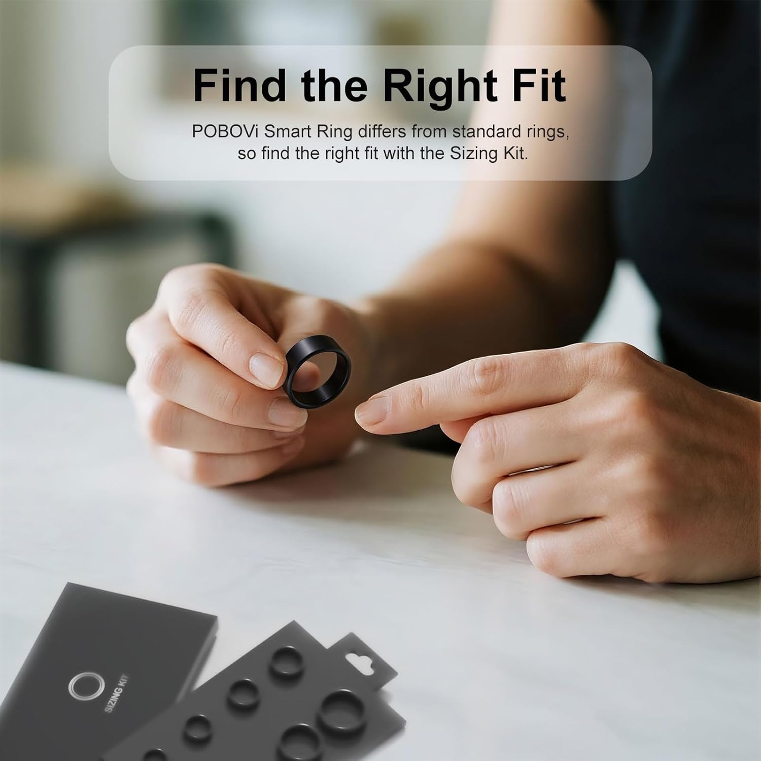 Ring Sizing Kit - Measurement of Finger Size - Size Before You Buy - Only Smart Ring - 8 Samples - Non-Standard Sizes