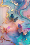 Colorful Marble Butterfly Gold Glitter Abstract Print Light Switch Cover Plate 1 Gang No Device Blank Electrical Wall Plates Faceplate Decorative Switch Plate for Bed Room Living Room Decor