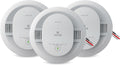 Kidde Hardwired Smoke Detector for Home, AA Battery Backup Alarm, Interconnectable, LED Notifications, 3-Pack