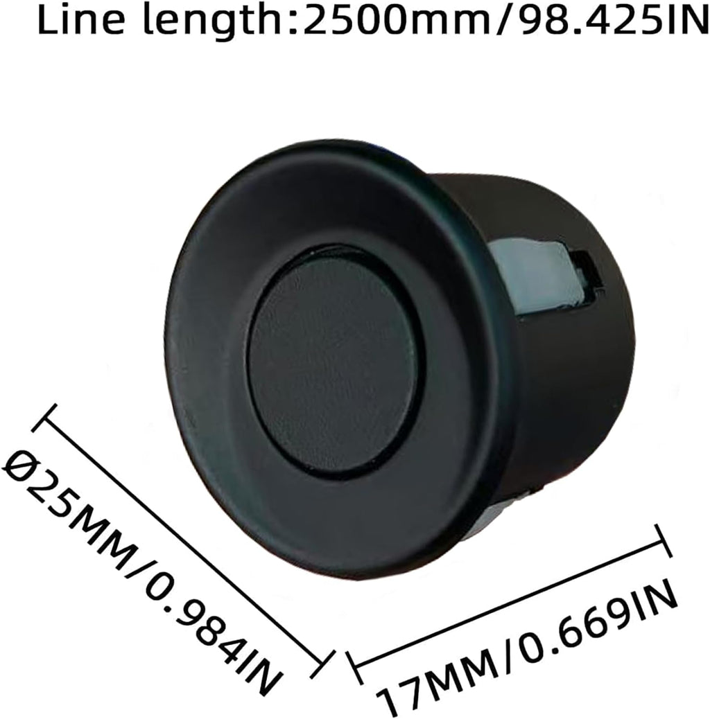 New Features Forward and Reverse Parking sensors, Option to Measure Distance in inches, bidirectional Display Option, and Customizable Digital Direction 18 Color Probes to Choose from(Matte Black)