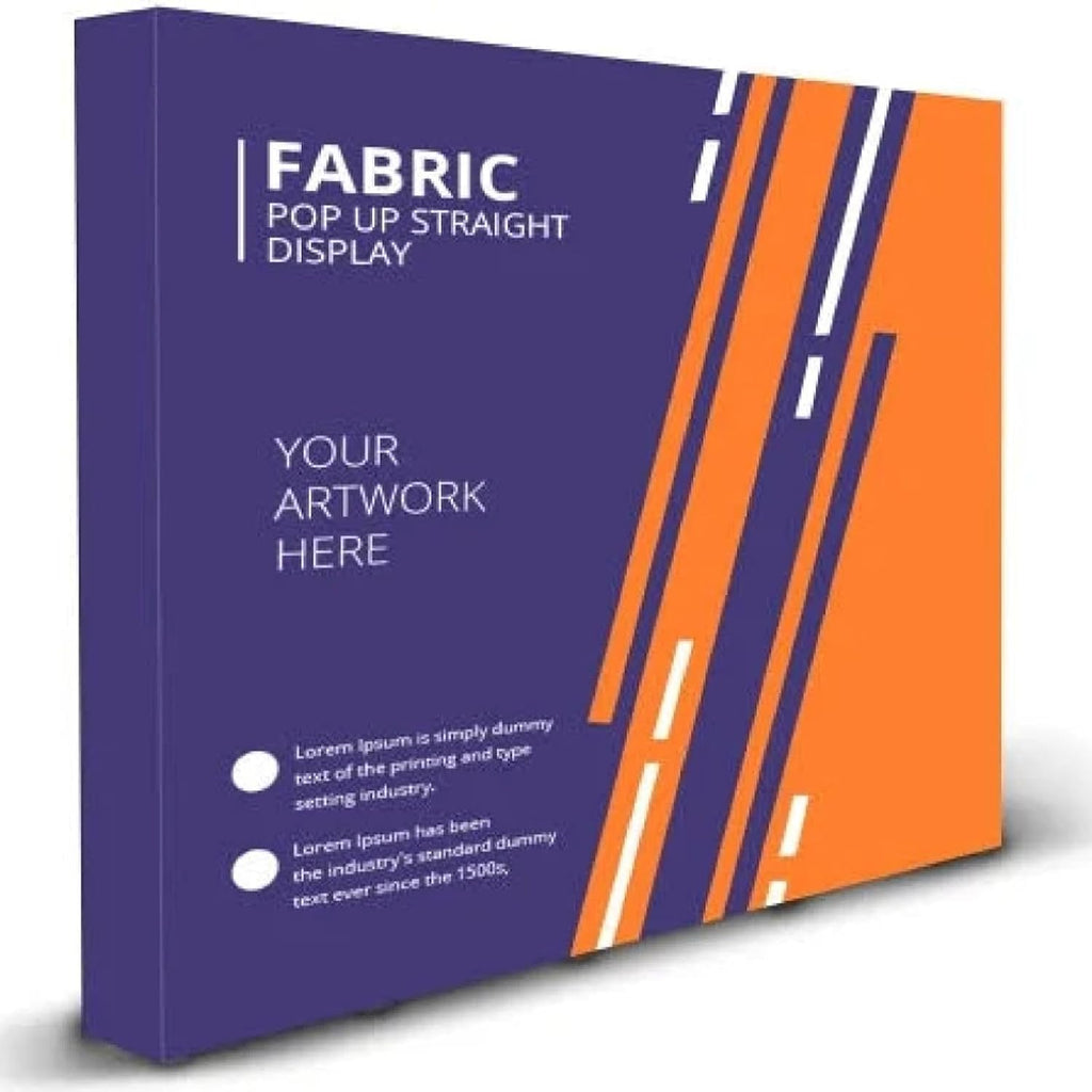 Custom Fabric Pop Up Straight Display, Trade Show Display Backdrop Booth, Hook and Loop Step and Repeat Backdrop for Trade Show Backdrops (Graphic with Frame, 10ftx8ft)